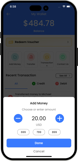 user and Medical Expert manage their wallet