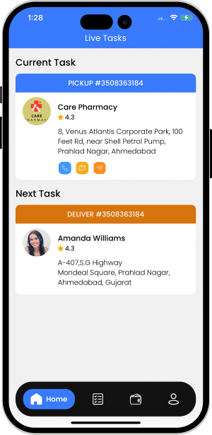 delivery driver see order picup address