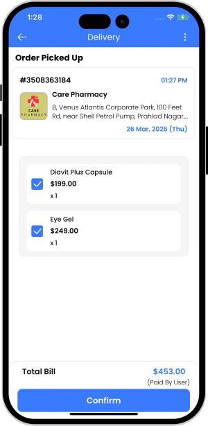 delivery driver pickup order