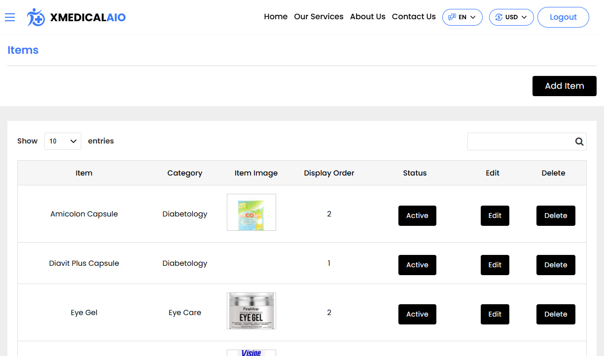 Pharmacy Items