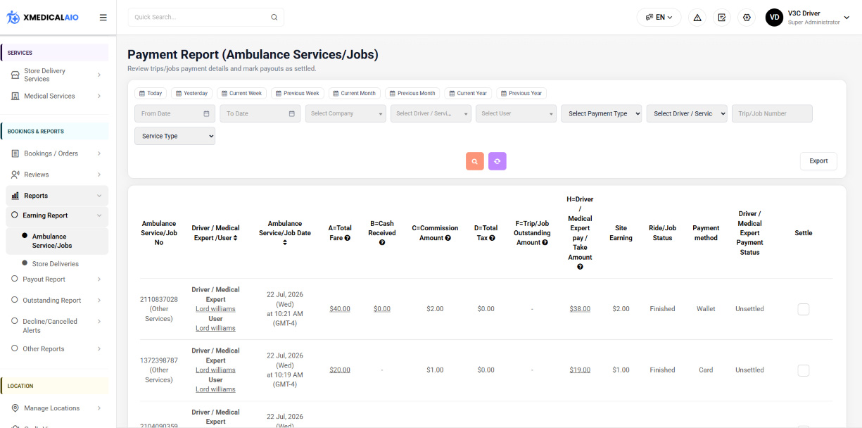 Payment Report