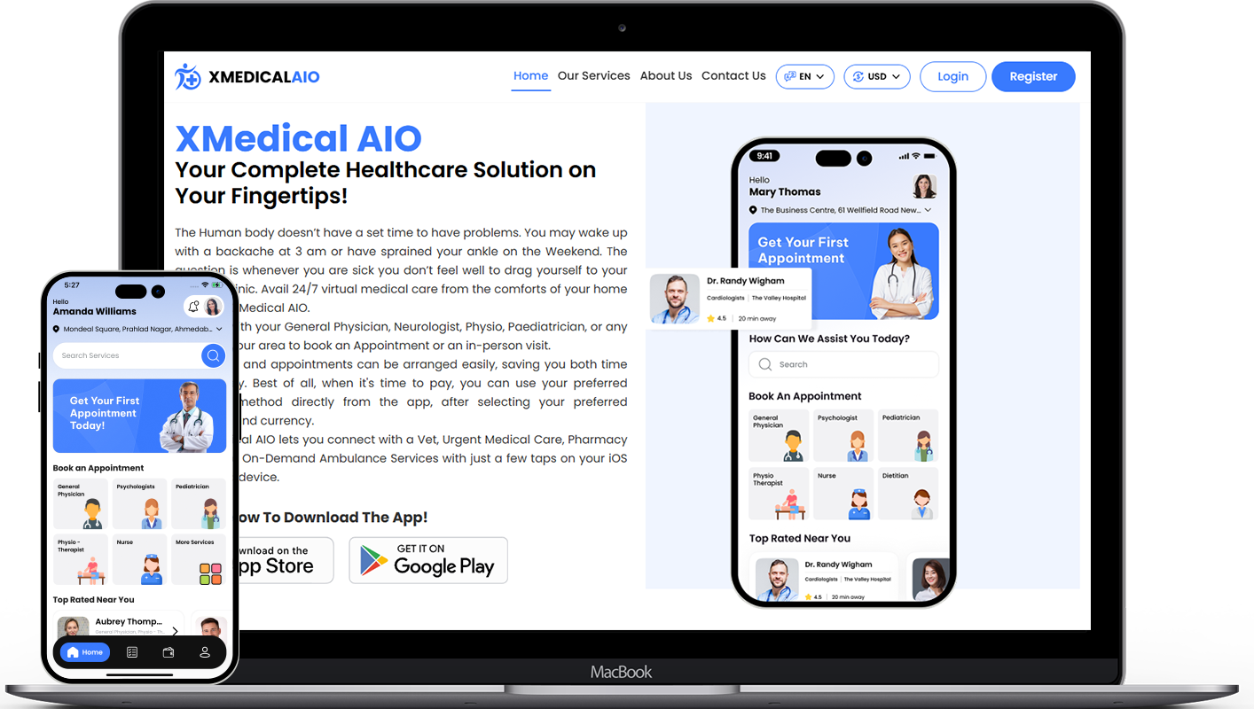 medical app and website