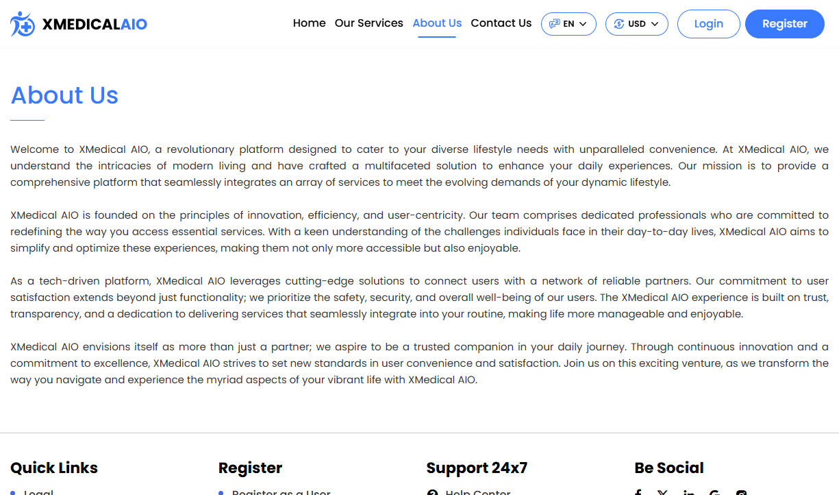 About us Page