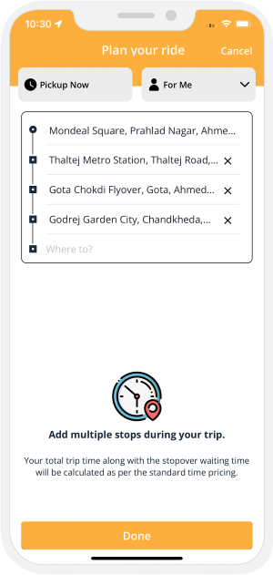 add multiple stops
