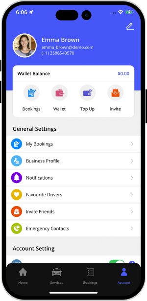 App setting option