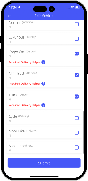 Manage Vehicles