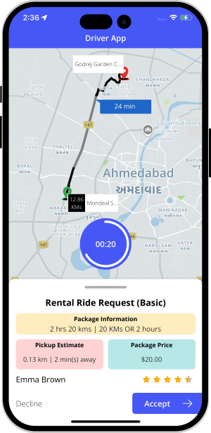Rental Ride Request