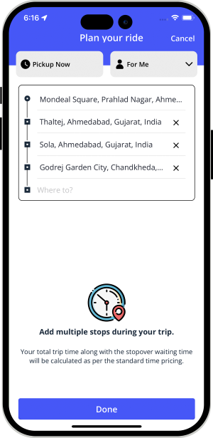 Add Multiple Stop During Trip