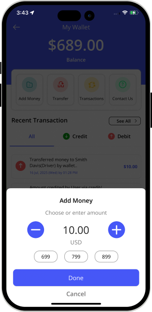Add Money in Wallet