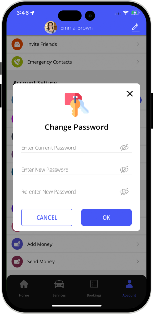 Change Password Screen