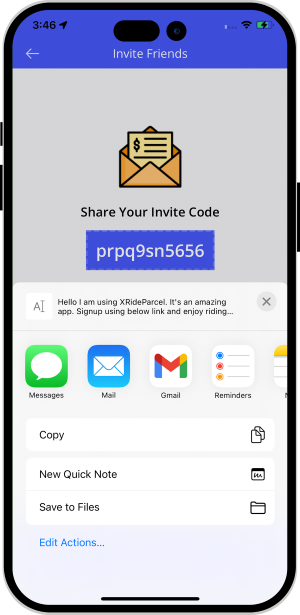 invitation message 
