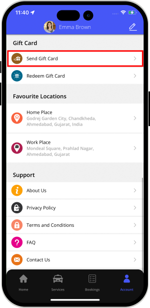 choose service categories