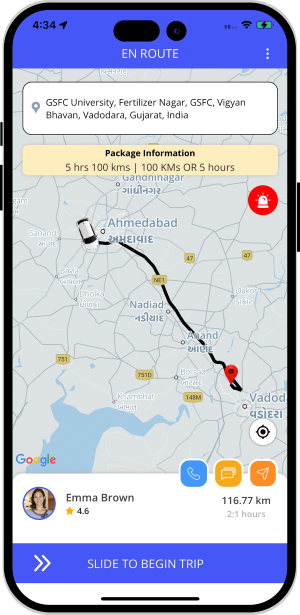 rider get notification for trip started