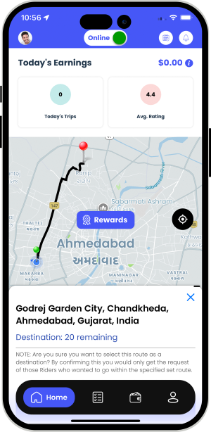 Start Trip Destination