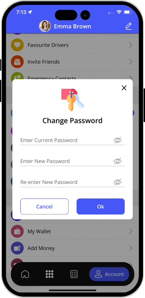 Change Password Screen
