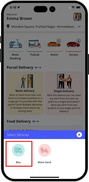 choose service categories