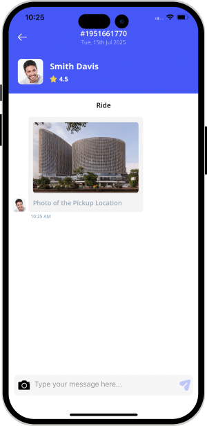 Rider is notified when driver reaches at location