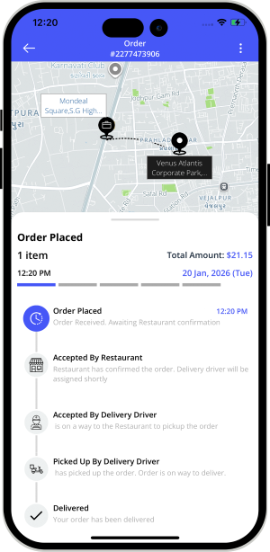 user track the order
