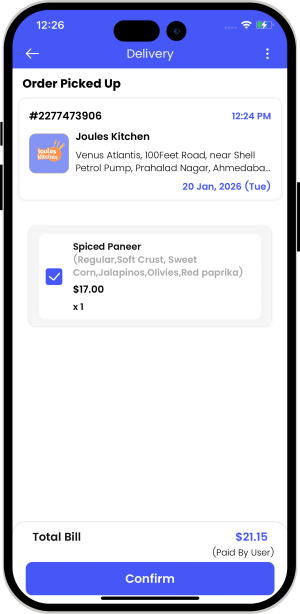 delivery driver pickup order