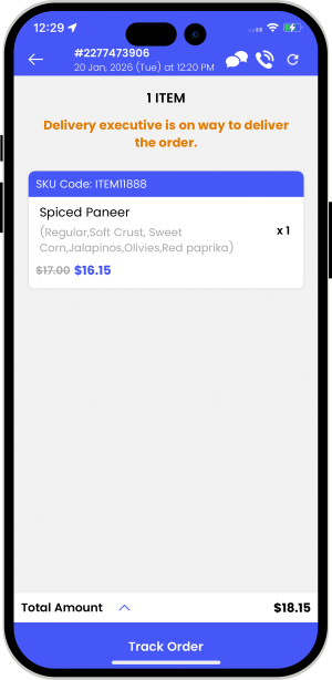 restaurant track status of order