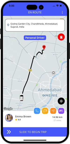 rider get notification for trip started