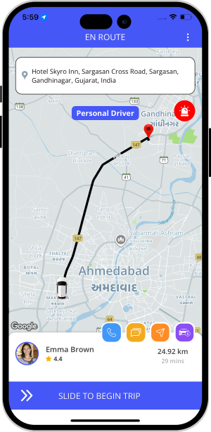 rider get notification for trip started
