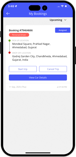 Select booking location