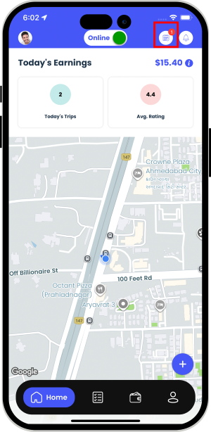 Select booking location