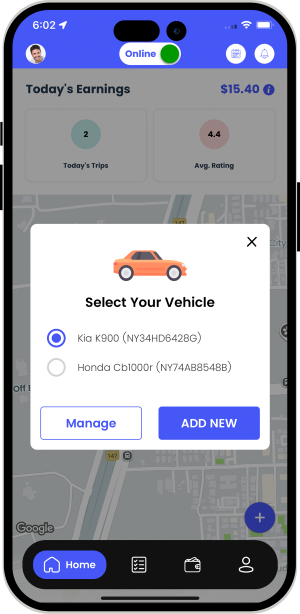 Select booking location