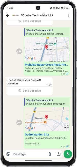 send drop-off location