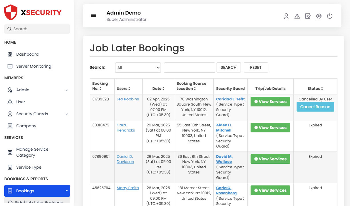 job later bookings