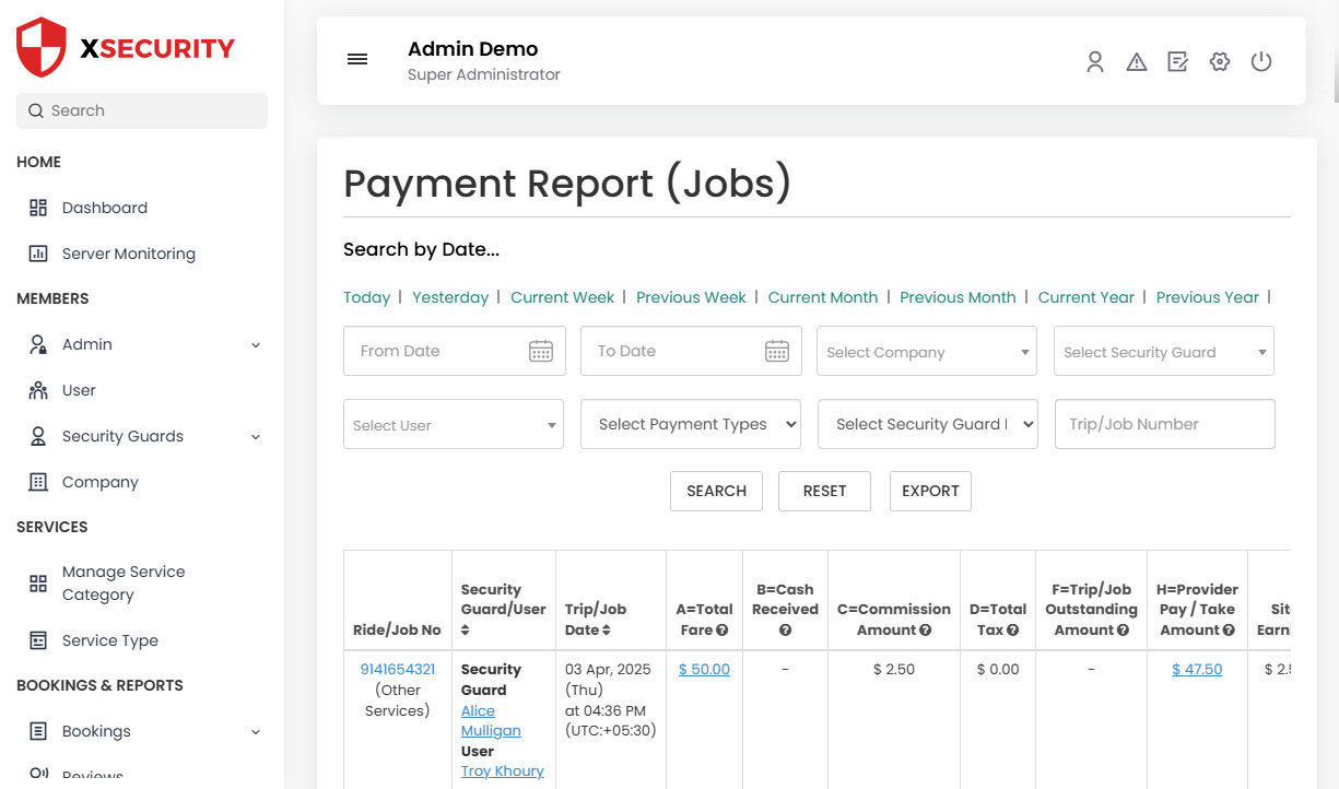 Payment Report