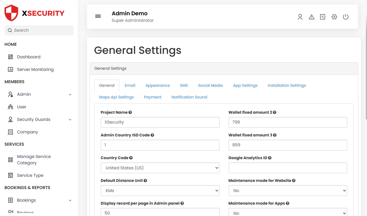 General Settings