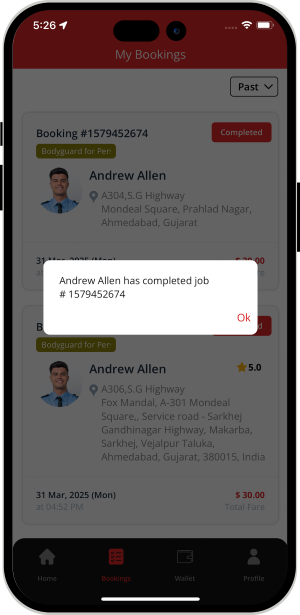 Select booking location