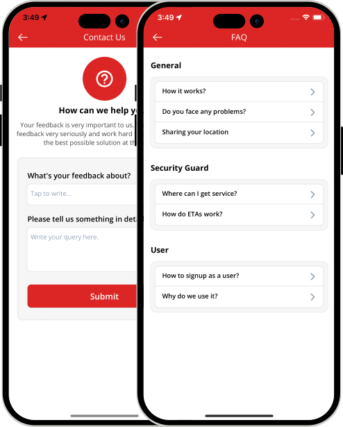 Driver login and registration screen