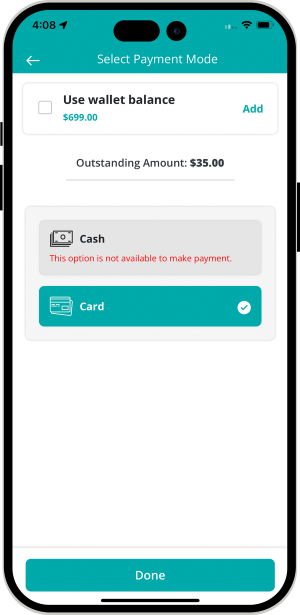 Select booking location