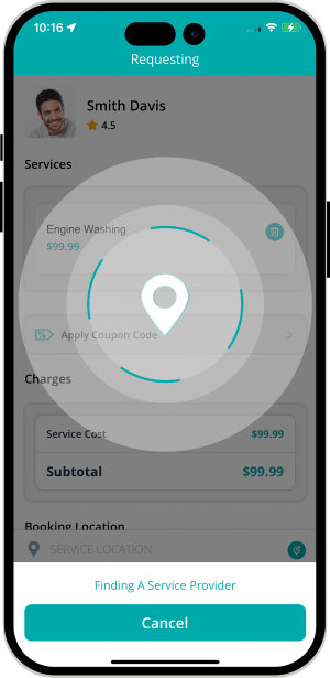 Select booking location