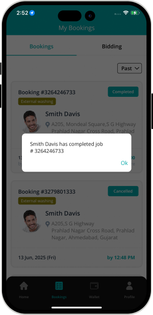 Select booking location