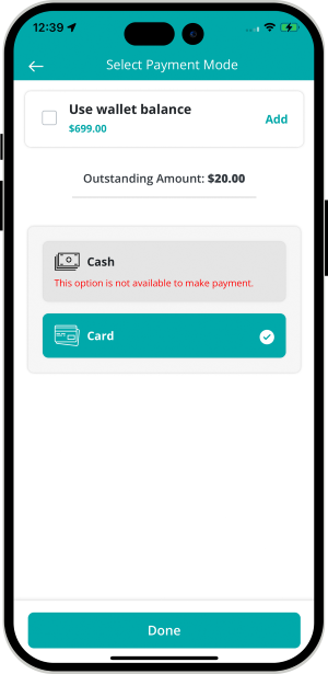 Select booking location